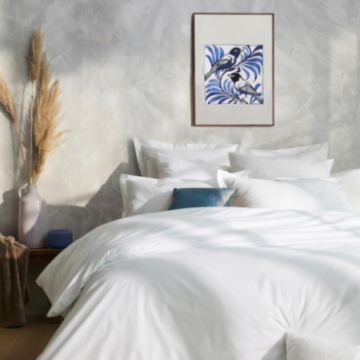 Housse de couette Hemera blanche 140x200 Housse de couette Hemera blanche 140x200