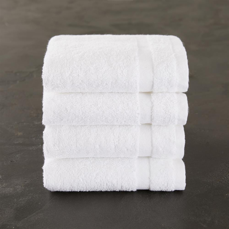 lot de 4 serviettes invité 400g 30x30cm lot de 4 serviettes invité 400g 30x30cm