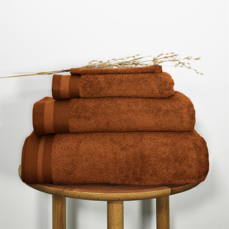 Drap de bain 70x140 cm couleur caramel PENELOPE