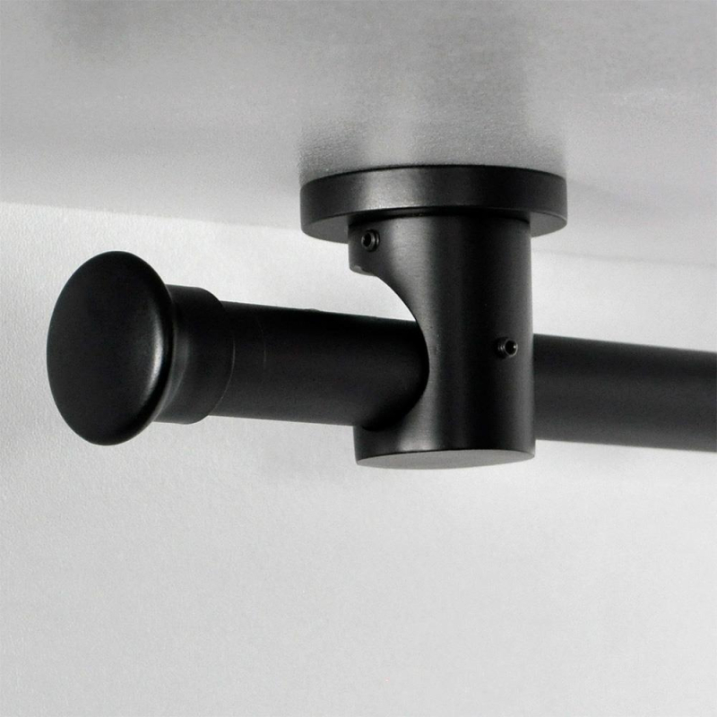 Tringle tube embout rond Noir Bouchon Tringle tube embout rond Noir Bouchon