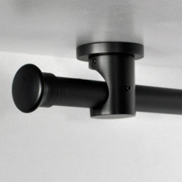 Tringle tube embout rond Noir Bouchon Tringle tube embout rond Noir Bouchon