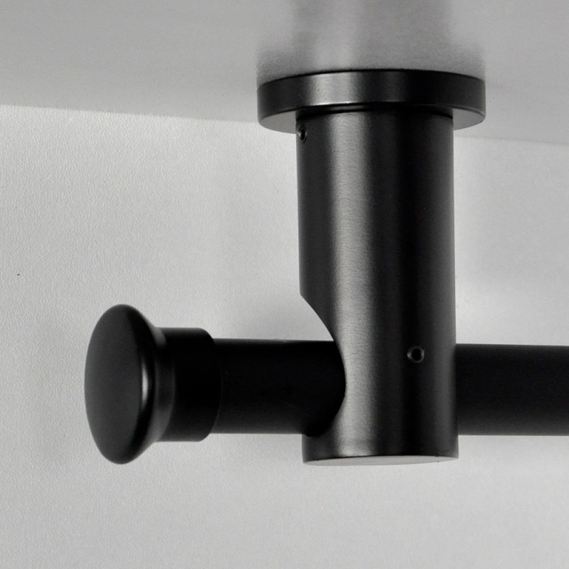 Tringle tube embout rond Noir Bouchon Tringle tube embout rond Noir Bouchon