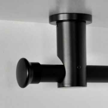 Tringle tube embout rond Noir Bouchon Tringle tube embout rond Noir Bouchon
