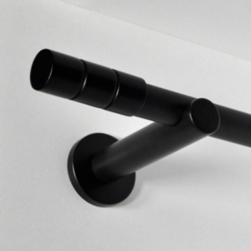 Tringle tube embout long Noir Cadiz Tringle tube embout long Noir Cadiz