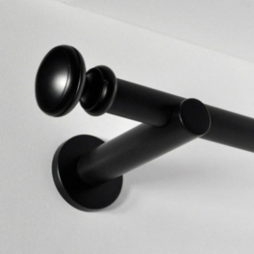 Tringle tube embout rond Noir Regency Tringle tube embout rond Noir Regency