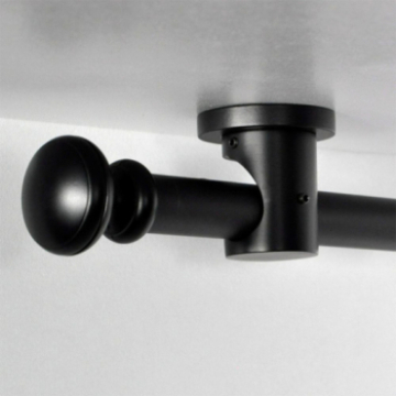 Tringle tube embout rond Noir Regency Tringle tube embout rond Noir Regency