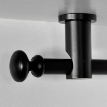 Tringle tube embout rond Noir Regency Tringle tube embout rond Noir Regency