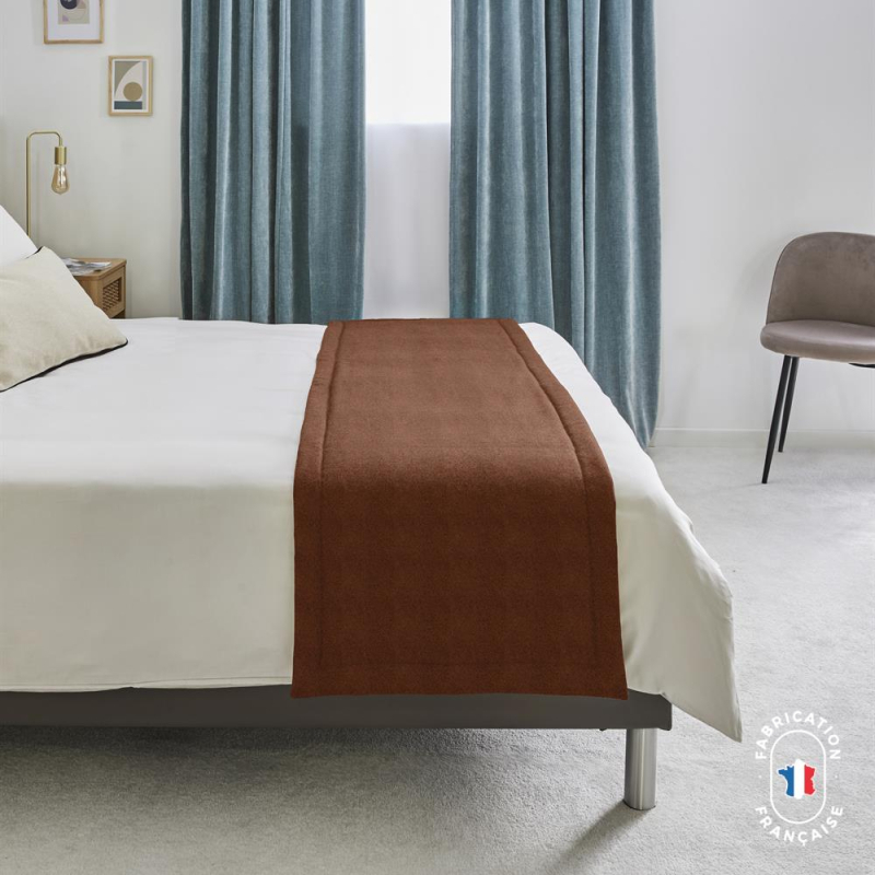 Chemin de lit en tissu mouton