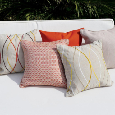 Coussin CARIOCA à lignes géométriques coloris Sable
