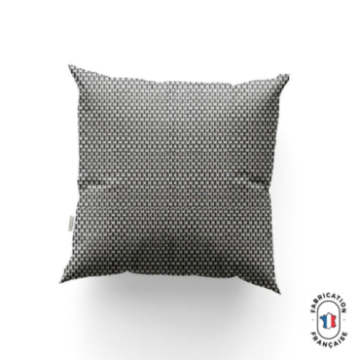 Coussin REFLET en jacquard bi-colore coloris Caviar Coussin REFLET en jacquard bi-colore coloris Caviar
