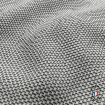 Zoom matière tissu REFLET en jacquard bi-colore coloris Caviar Zoom matière tissu REFLET en jacquard bi-colore coloris Caviar