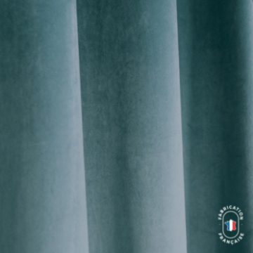 Rideau à oeillets tamisant en tissu ELVIS velours Col. Amande