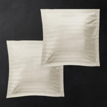 Taies d'oreiller daphné ivory 65x65 cm satin de coton Taies d'oreiller daphné ivory 65x65 cm satin de coton