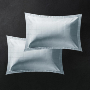 taies d'oreiller satin callista ice blue 50x75 cm