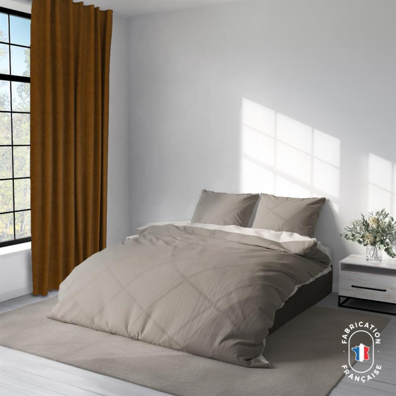 Rideau Elvis coloris Sienne chambre