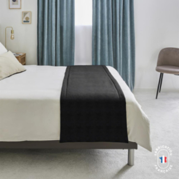 Chemin de lit en velours texturé