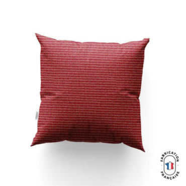 Coussin PRAIA en jacquard faux uni coloris Hibiscus