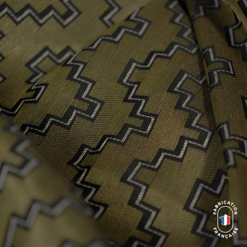 Tissu satiné LAUZE à motifs géométriques Zoom