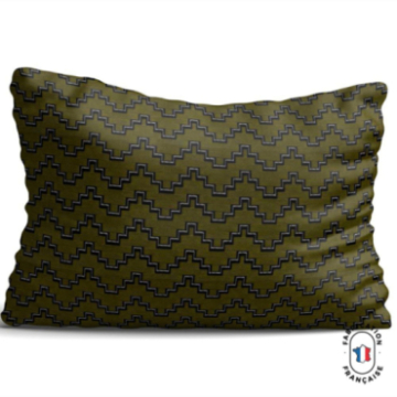 Coussin satiné LAUZE à motifs géométriques rectangle