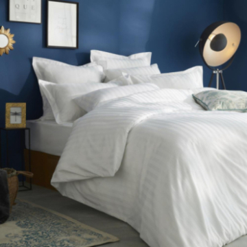 Drap plat Nemesis satin à rayures