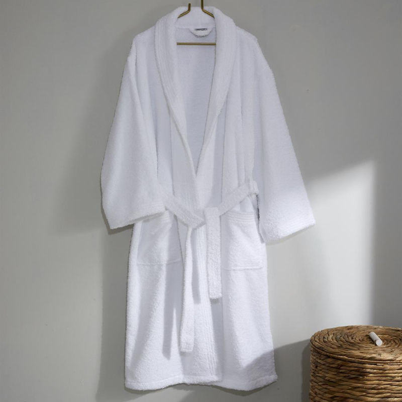 Peignoir blanc boucles intirables Dojo taille M