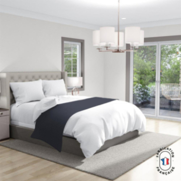 Chemin de lit Calvin coloris Anthracite