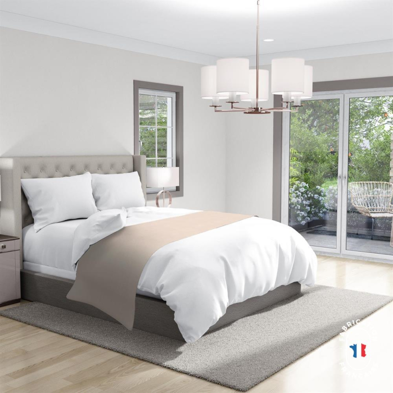 Chemin de lit Dolly coloris Grège