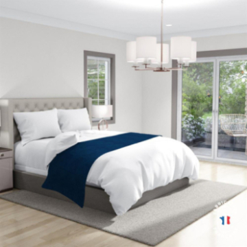 Chemin de lit Elvis coloris Marine