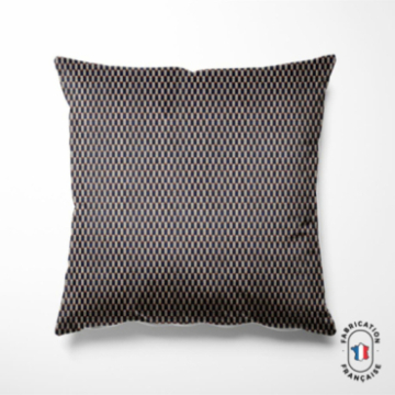 Coussin en velours chenillé à carreaux