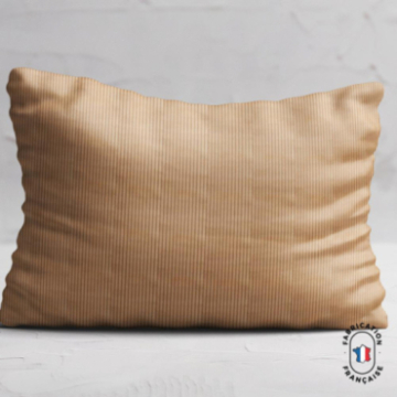 Coussin en velours côtelé