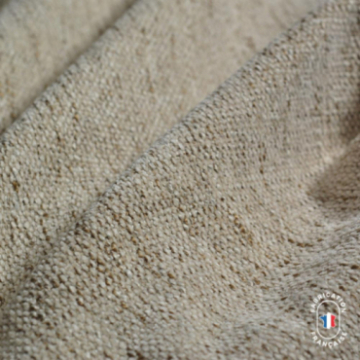 Rideau en velours chenilllé coloris sable