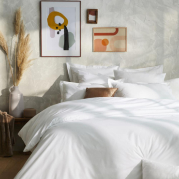 Parure percale blanche Sélène