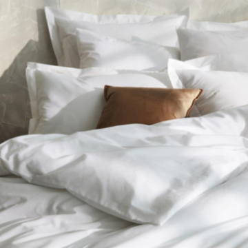 Parure percale blanche Sélène zoom