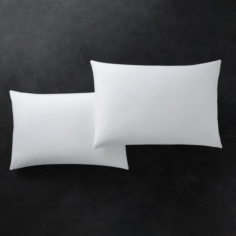 Lot de taies d'oreiller percale blanche 50x75
