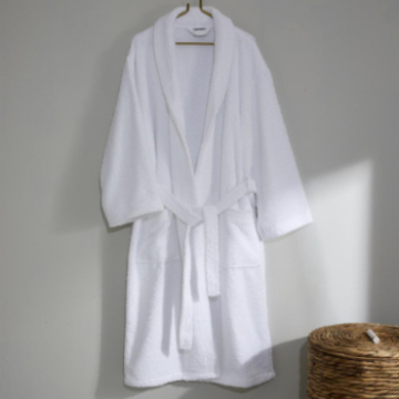 Peignoir blanc boucles intirables Dojo taille M