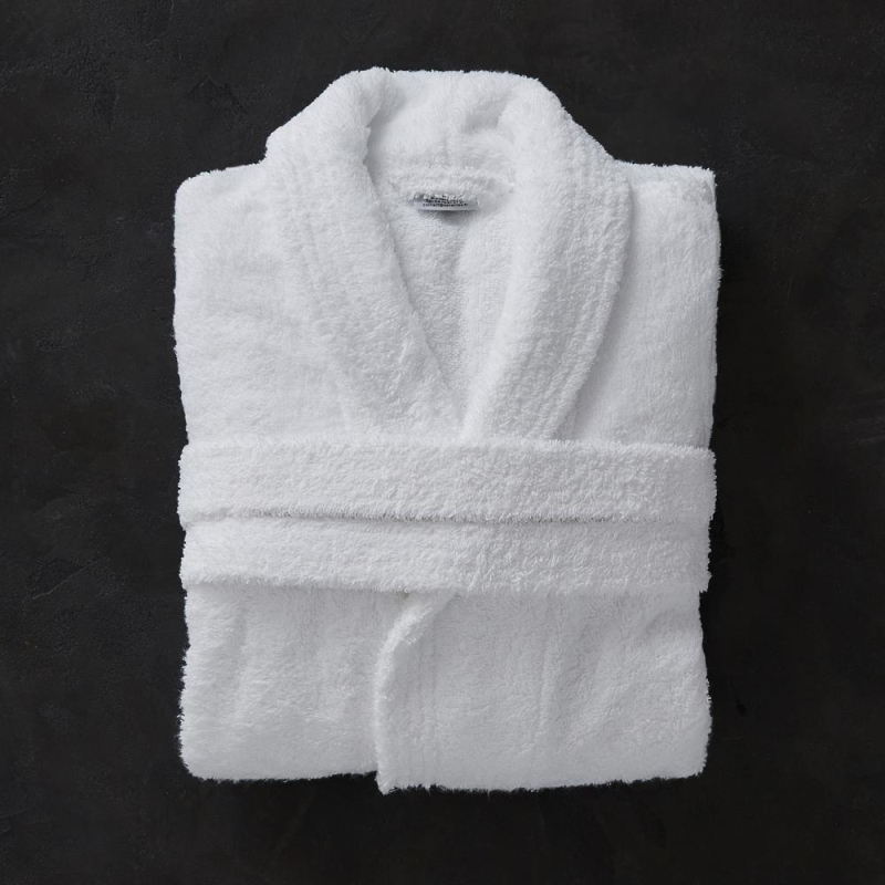 Peignoir blanc boucles intirables Dojo taille M