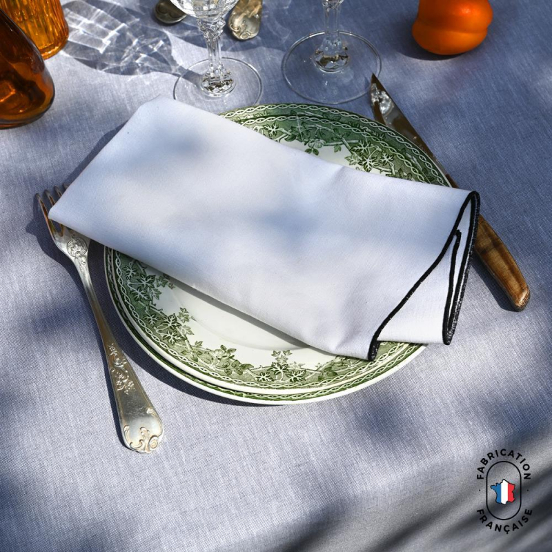 Lot de 2 serviettes de table en lin VENTOUX 45x45 cm zoom