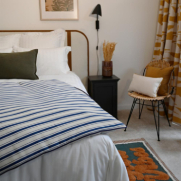 Edredon à rayures 180x100 cm tissu FARNIENTE