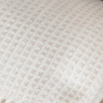 Plaid crocheté à franges 130x160 cm coloris écru zoom