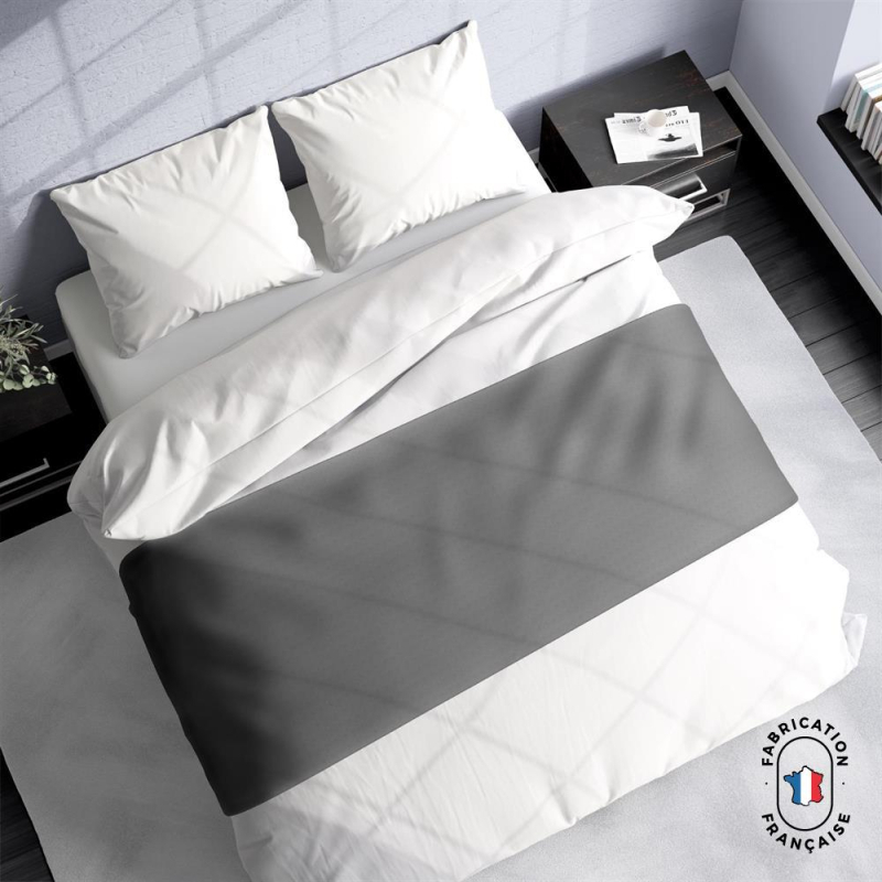 Chemin de lit Calvin coloris Galet zoom