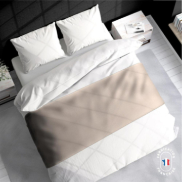 Chemin de lit Dolly coloris Grège zoom