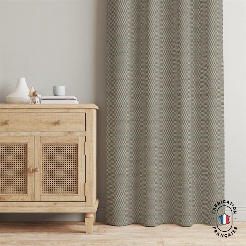 Rideau en velours à motifs