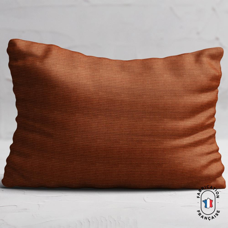 Coussin en velours texturé
