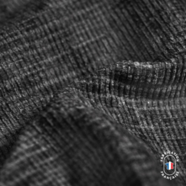 Rideau heureux velours texturé noir