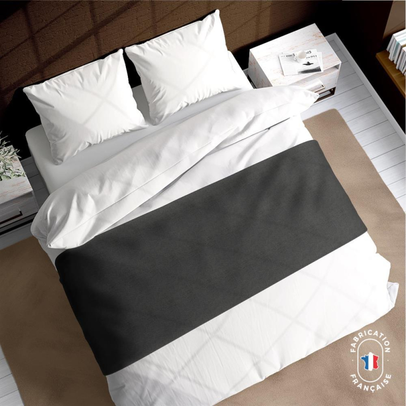 Chemin de lit Dolly coloris Ardoise zoom