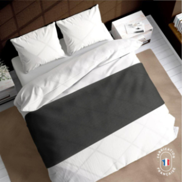 Chemin de lit Dolly coloris Ardoise zoom