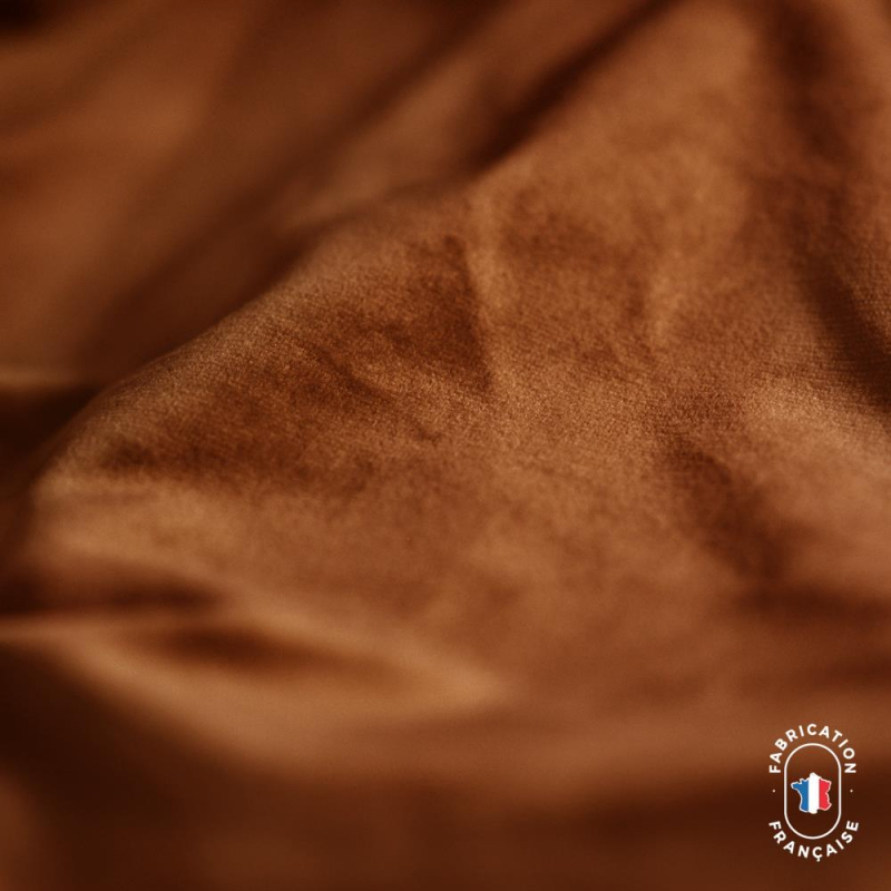 Tissu velours Elvis coloris Sienne