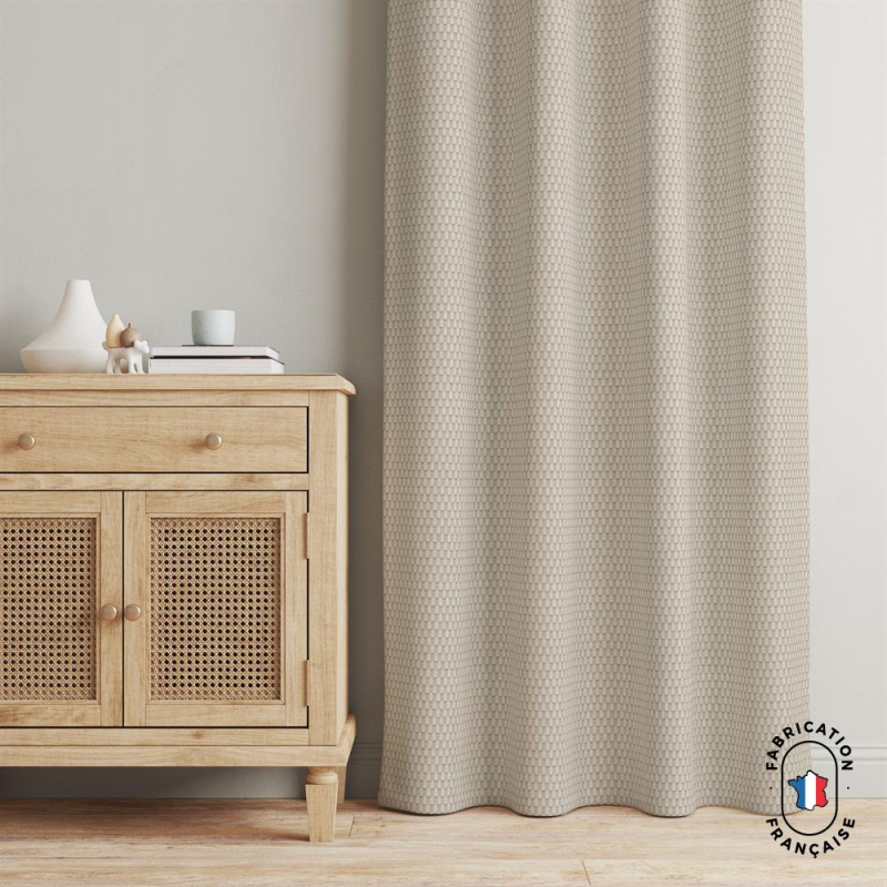 Rideau en velours à motifs