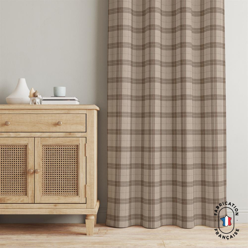 Rideau en velours à motifs