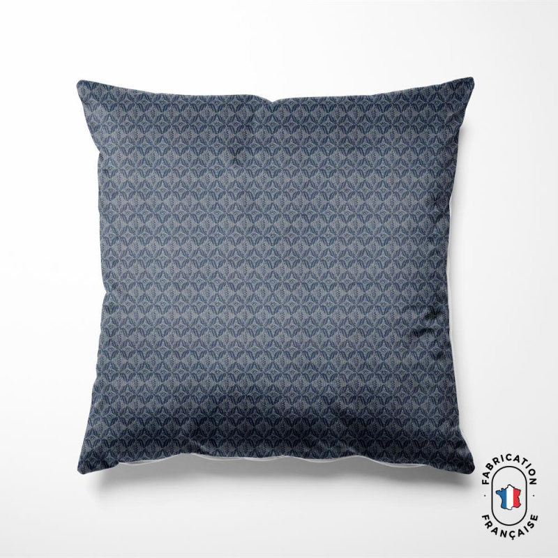 Coussin en jacquard à motifs fleuris